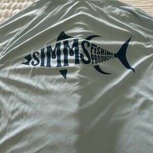 Simms fishing sun shirt. Blue M almost never used.